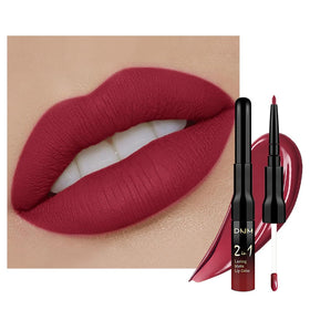 evpct Cherry Frost Red Lip Liner and Liquid Lipstick Set front view