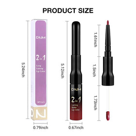 evpct Cherry Frost Red Lipstick and Lip Liner in use