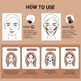 evpct Contour Stick being applied on cheekbones