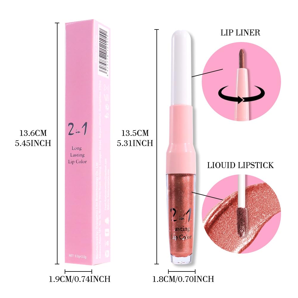 evpct Copper Metallic Glitter Lipstick in bronze gold shade