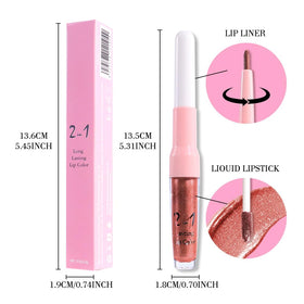 evpct Copper Metallic Glitter Lipstick in bronze gold shade