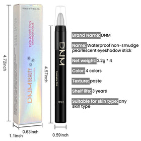 evpct Cream Eyeshadow Pencil Set in use on model's eyes