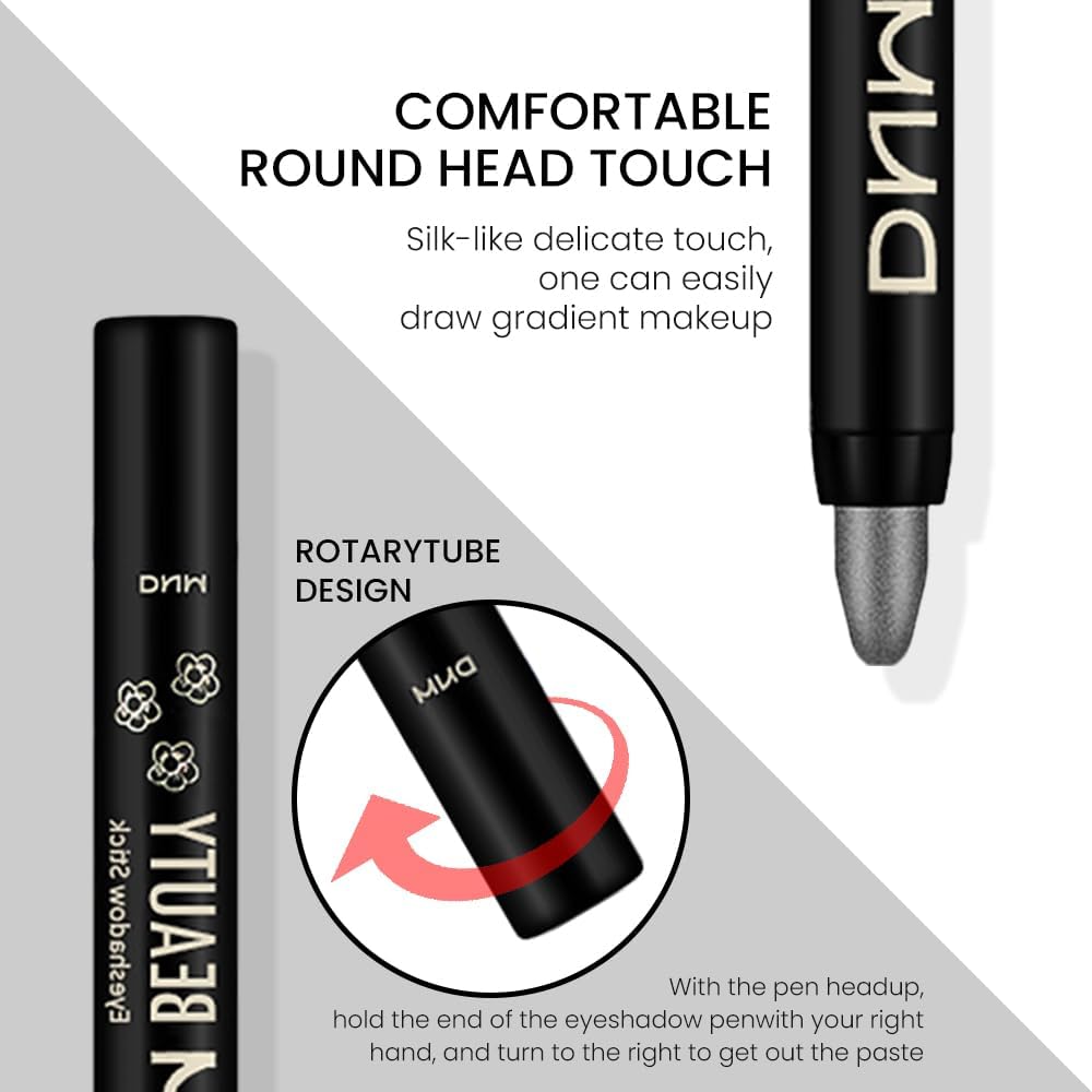 evpct Cream Eyeshadow Pencil Set Pearl Black shade close-up