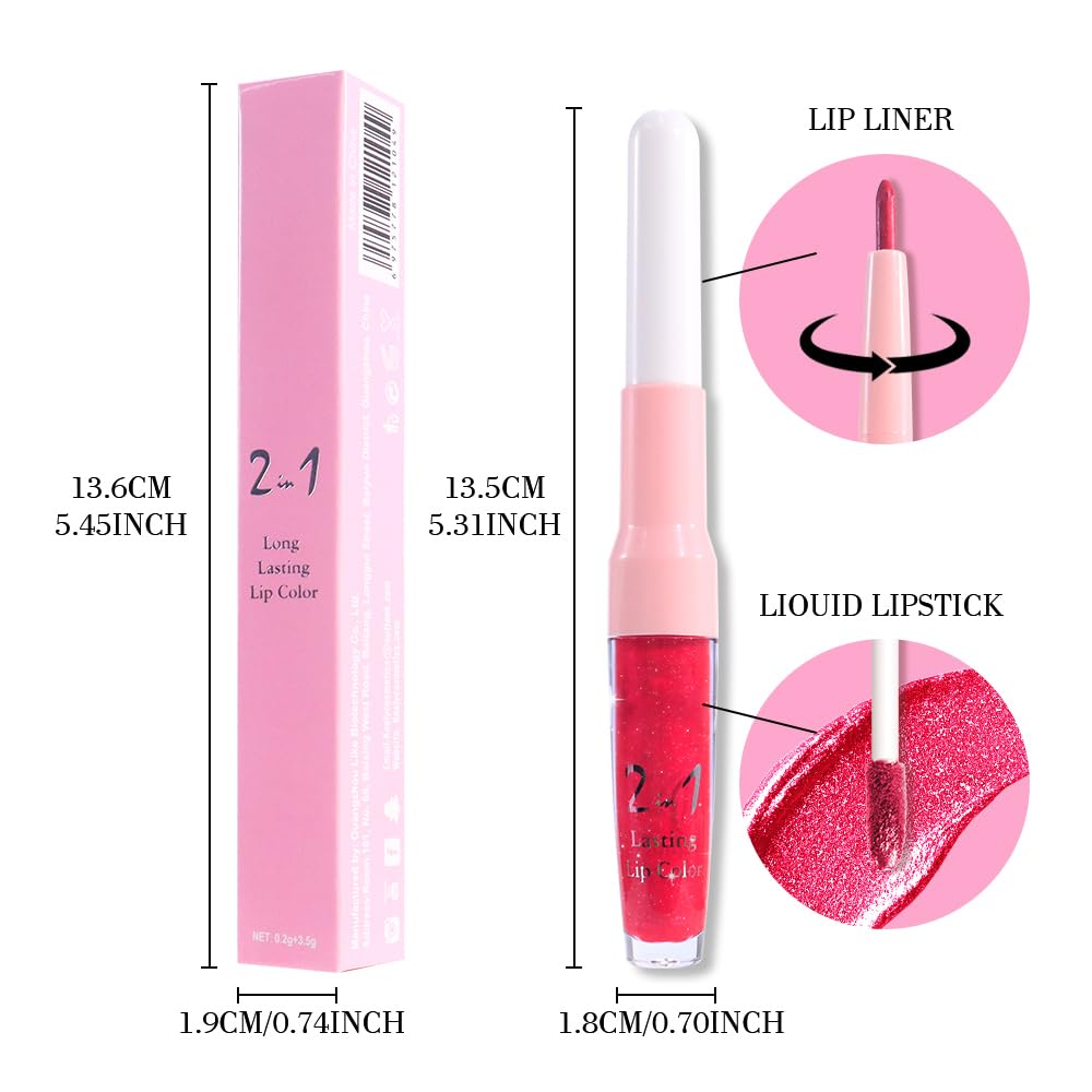 evpct Crushed Ruby Red Lip Liner and Lipstick Combo swatches