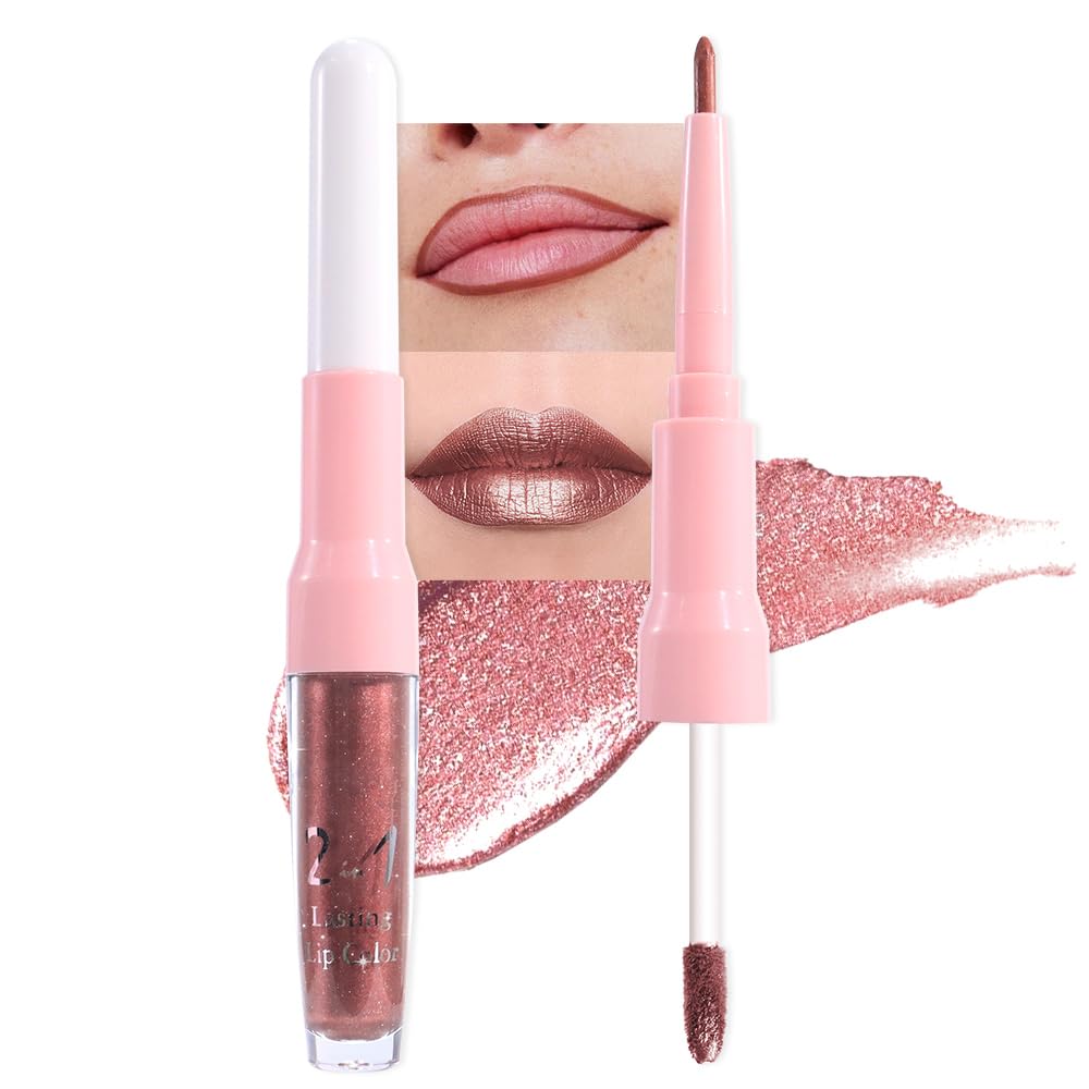 evpct Dark Bronze Metallic Lip Liner and Lipstick Combo packaging