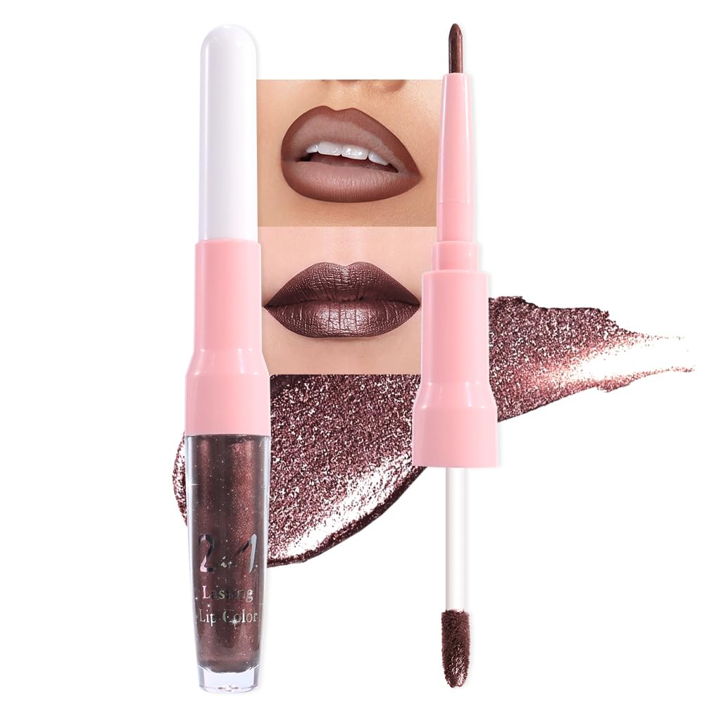 evpct Dark Brown Lip Liner and Lipstick Combo packaging