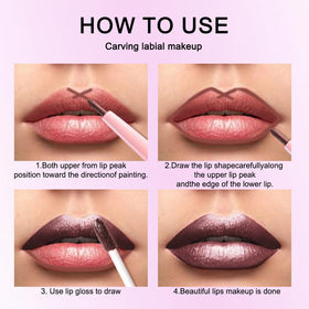 evpct Dark Brown Lip Liner applied on lips