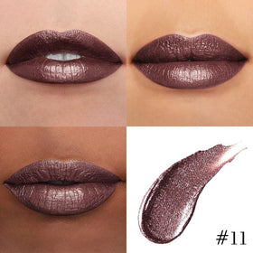 evpct Dark Brown Lipstick applied on lips