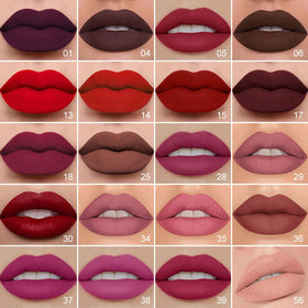evpct Dark Deep Brown Liquid Lipstick swatch on skin