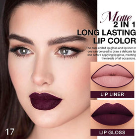 evpct Dark Deep Eggplant Lip Liner close-up of dual-ended design