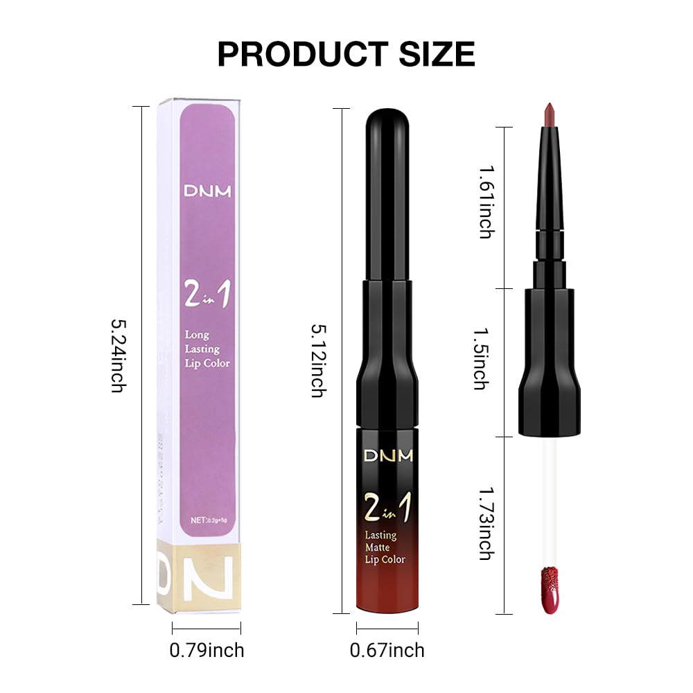 evpct Dark Oxblood Red Lip Liner and Liquid Lipstick Set on vanity
