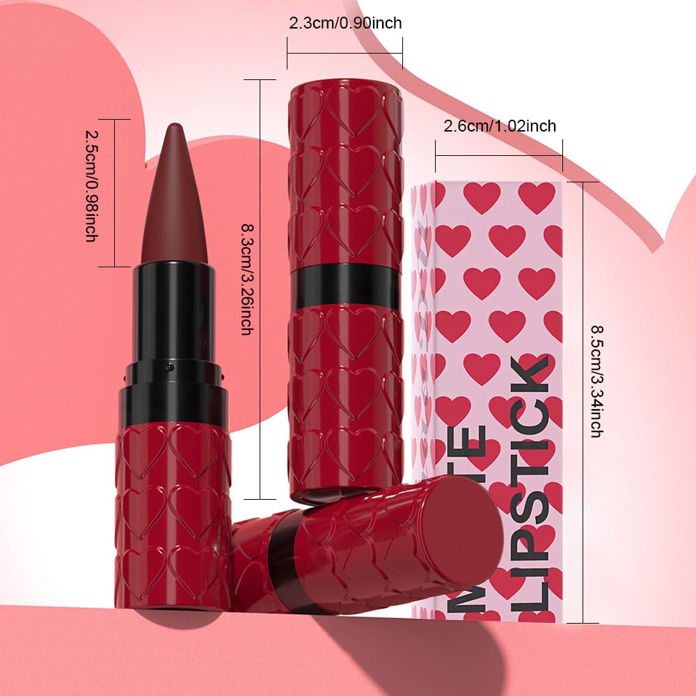 evpct Dark Red Gradient Matte Lipstick variety of shades