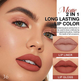 evpct dual-ended lip liner and liquid lipstick close-up