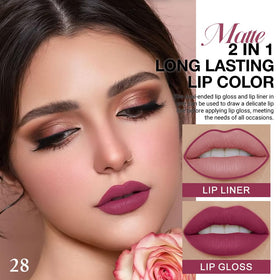 evpct dual-ended lip liner and liquid lipstick close-up