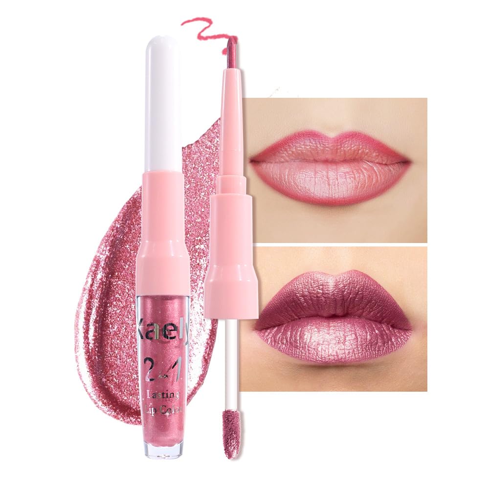 evpct dual-ended lip liner and liquid lipstick close-up