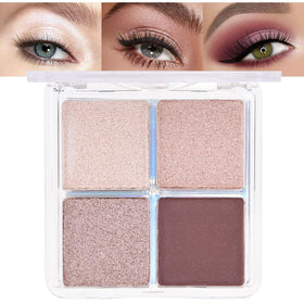 evpct Eyeshadow Quad Palette front view with four vibrant shades