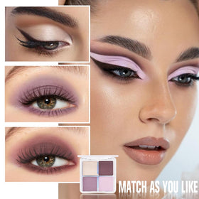 evpct Eyeshadow Quad Palette in a lifestyle setting on a vanity