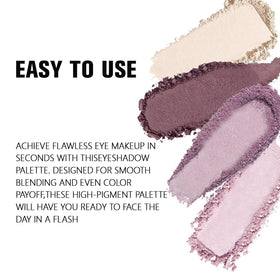 evpct Eyeshadow Quad Palette open with vibrant colour swatches