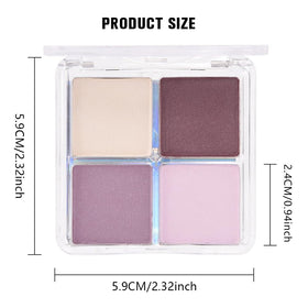 evpct Eyeshadow Quad Palette packaging with elegant design