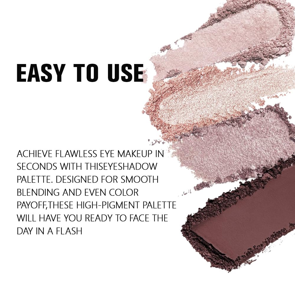 evpct Eyeshadow Quad Palette with close-up of Champagne shade