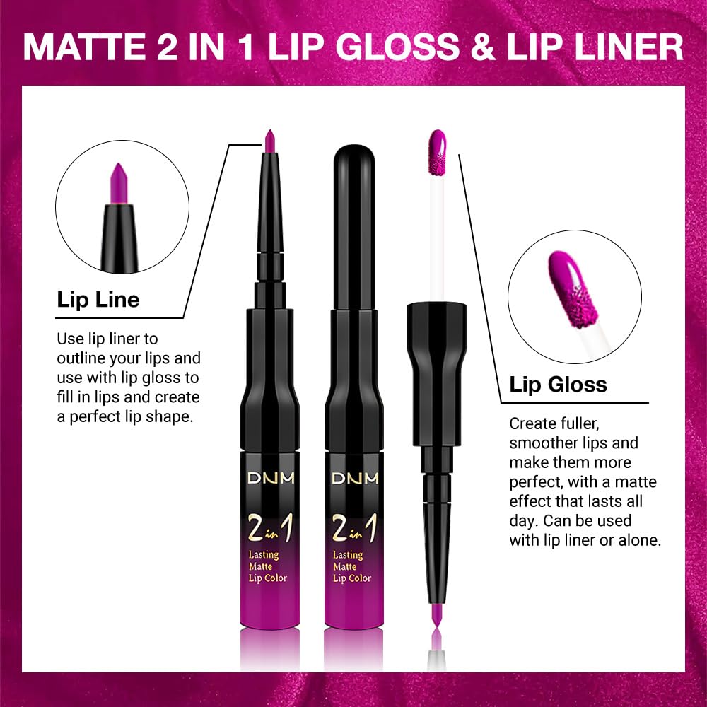 evpct Fuchsia Red Liquid Lipstick showing matte finish