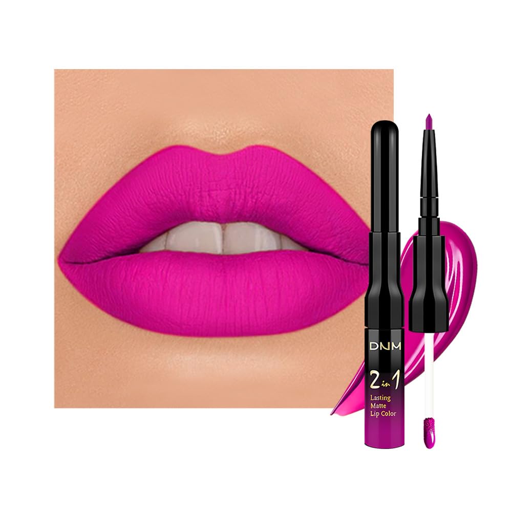 evpct Fuchsia Red Matte Lip Liner and Liquid Lipstick Set front view