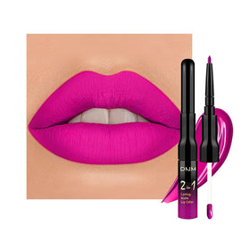 evpct Fuchsia Red Matte Lip Liner and Liquid Lipstick Set front view