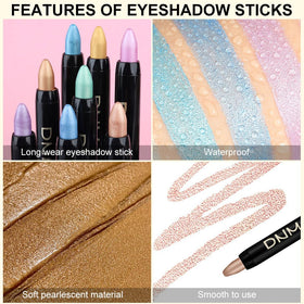 evpct Glitter Eye Shadow Stick in Sky Blue colour close-up