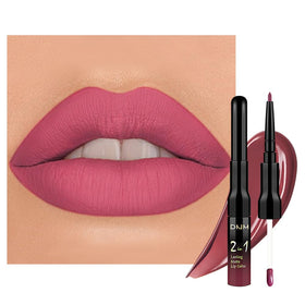 evpct Hot Mauve Lip Liner and Liquid Lipstick Set front view