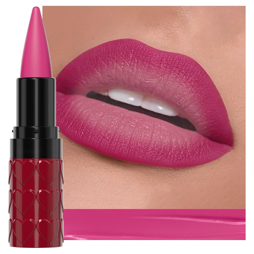 evpct Hot Pink Gradient Matte Lipstick and Lip Liner Combo Set front view