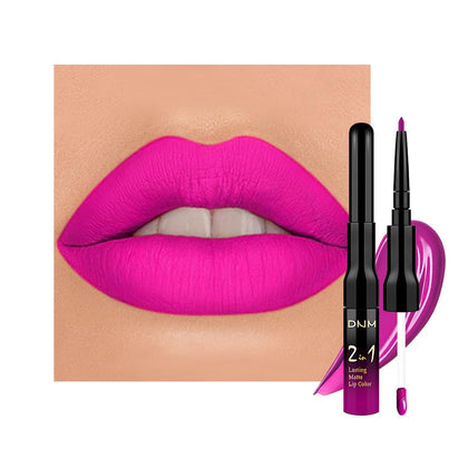 evpct Hot Pink Matte Lip Liner and Liquid Lipstick Set front view