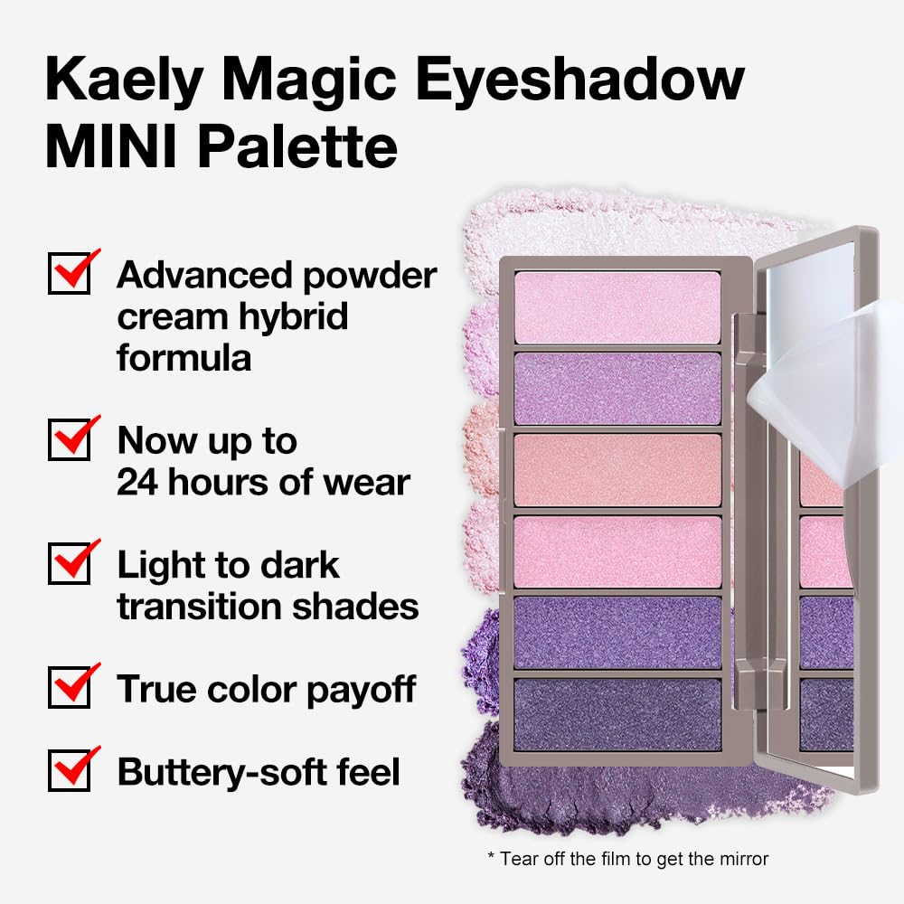 evpct Lavender Purple Pink Eyeshadow Palette compact design