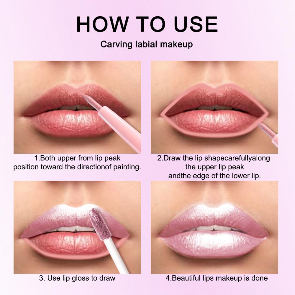 evpct Lip Liner and Lipstick Combo applied on model