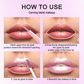 evpct Lip Liner and Lipstick Combo applied on model