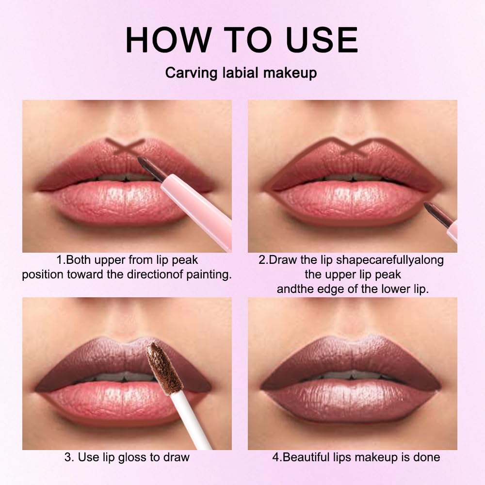 evpct lip liner and lipstick combo in use on model