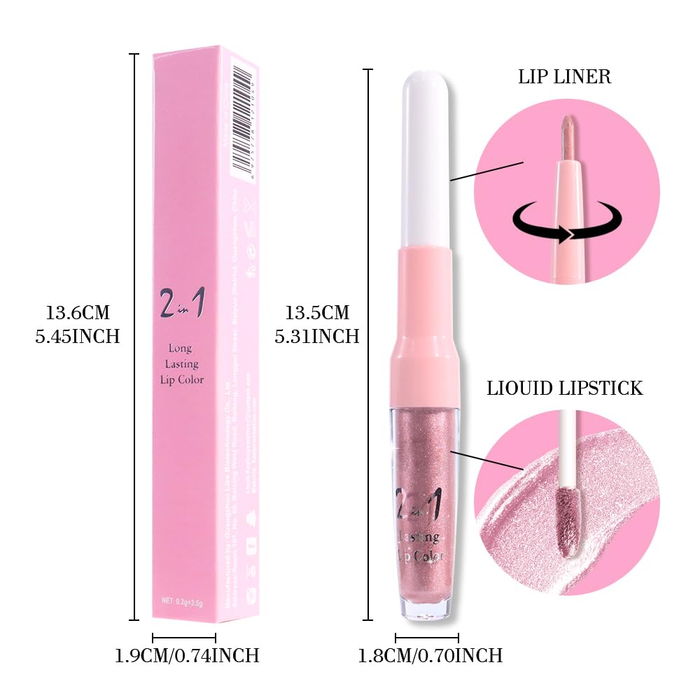 evpct Lip Liner and Lipstick Combo swatches on skin