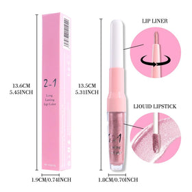 evpct Lip Liner and Lipstick Combo swatches on skin