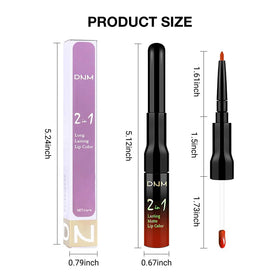 evpct lip liner and lipstick set displayed on a vanity