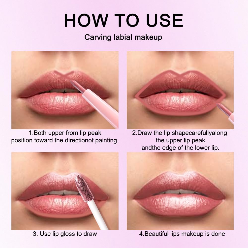 evpct Lip Liner and Liquid Lipstick Combo in use on model