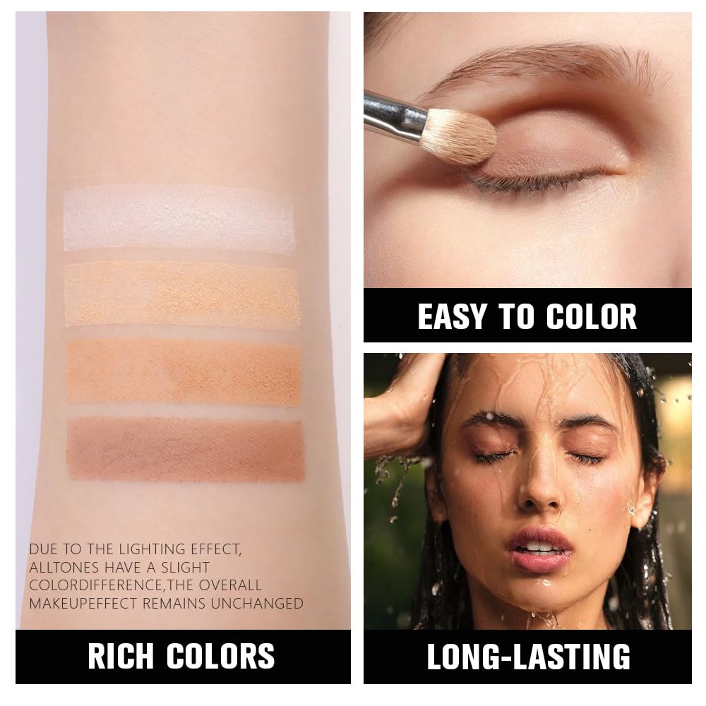 evpct Matte Smoky Nude Eyeshadow Quad Palette open showing colours