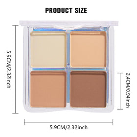 evpct Matte Smoky Nude Eyeshadow Quad Palette with makeup brushes