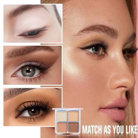 evpct Matte Smoky Nude Eyeshadow Quad Palette with shades