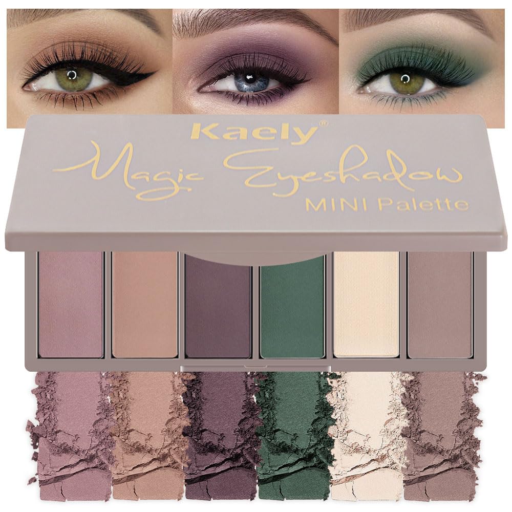 evpct Mauve Eyeshadow Palette front view with 6 vibrant shades