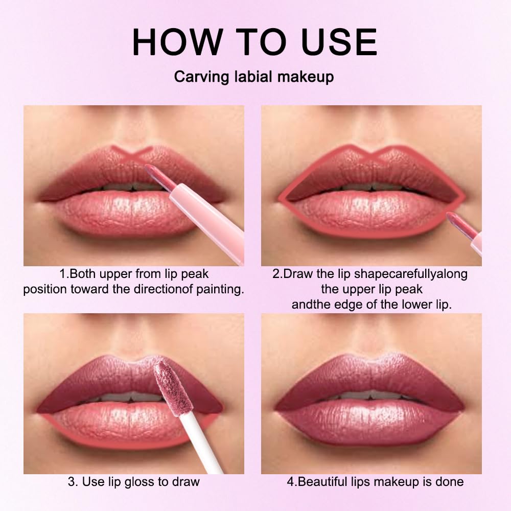 evpct Mauve Pink Liquid Lipstick with glossy shimmer close-up