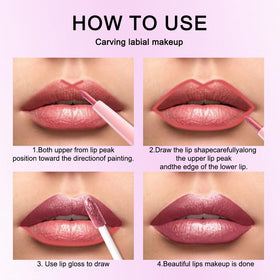 evpct Mauve Pink Liquid Lipstick with glossy shimmer close-up