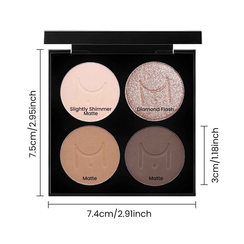 evpct Nude Brown Eyeshadow Quad Palette packaging