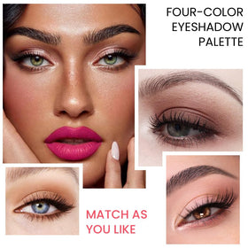 evpct Nude Brown Eyeshadow Quad Palette with applicator
