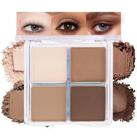 evpct Nude Brown Matte Powder Eyeshadow Quad Palette front view
