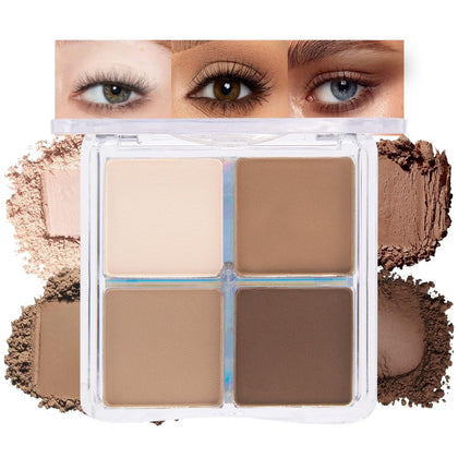 evpct Nude Brown Matte Powder Eyeshadow Quad Palette front view