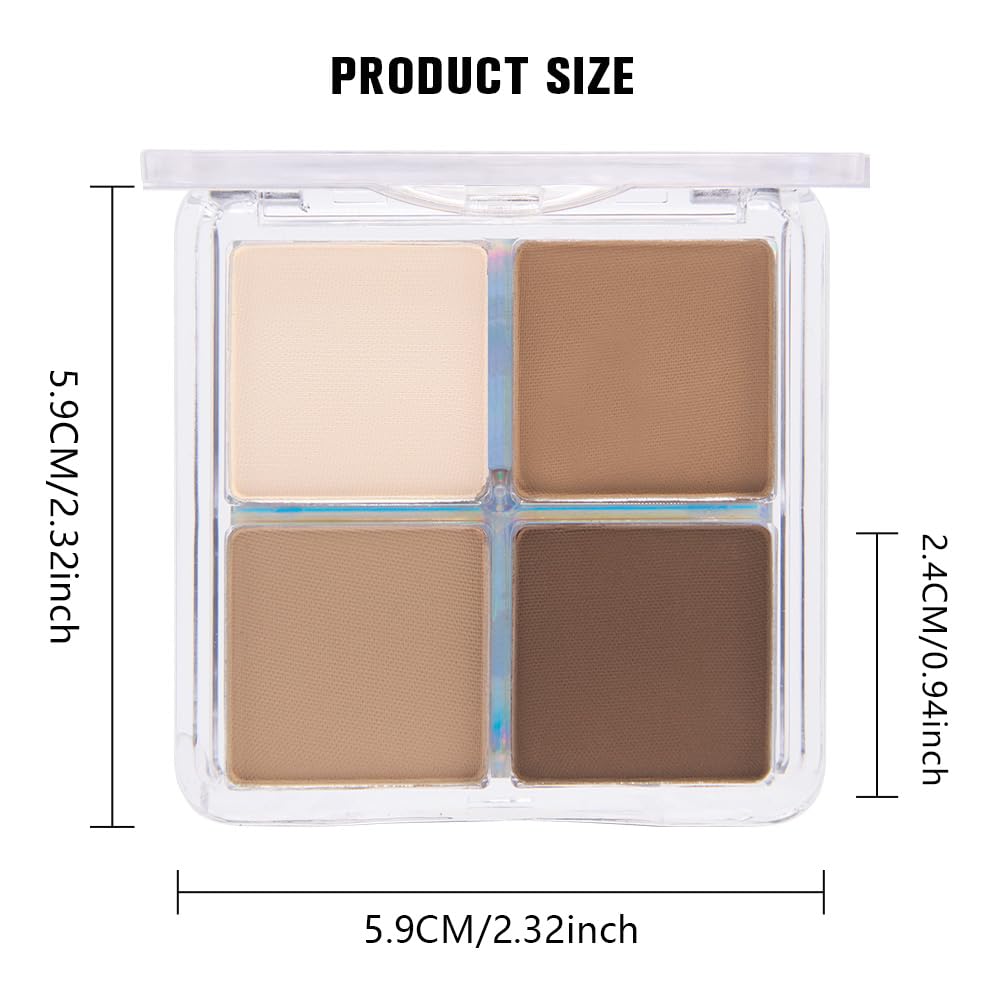 evpct Nude Brown Matte Powder Eyeshadow Quad Palette packaging